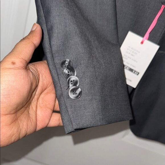 Isaac Mizrahi BOYS Gray classic blazer size 10 NWT - Picture 7 of 11
